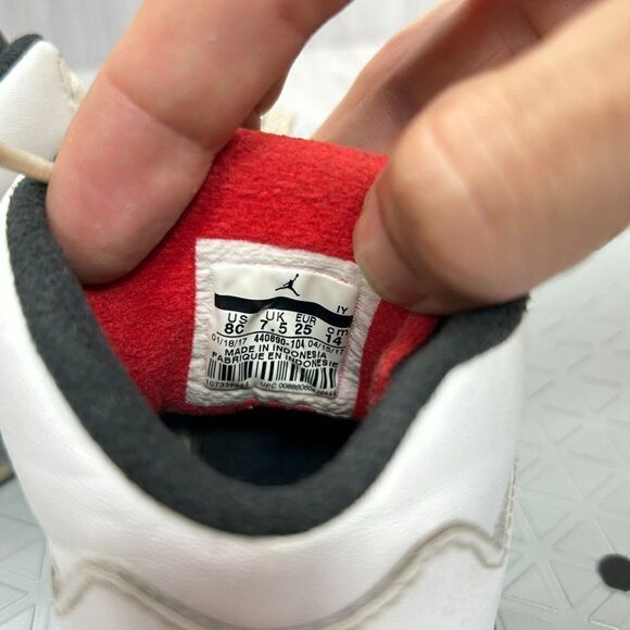 Nike Air Jordan 5 Retro TD White Cement Toddler Sneakers Shoes 440890-104 Sz 8C - Picture 11 of 12